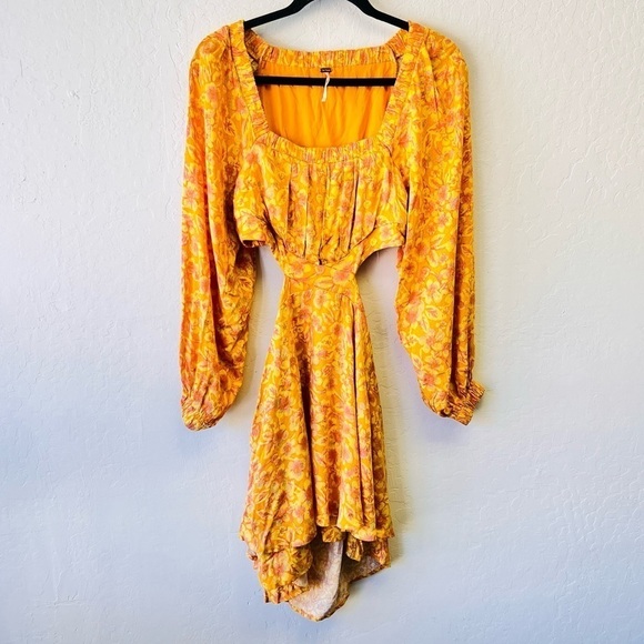 Free People Yellow Floral Dress XS - Picture 2 of 10
